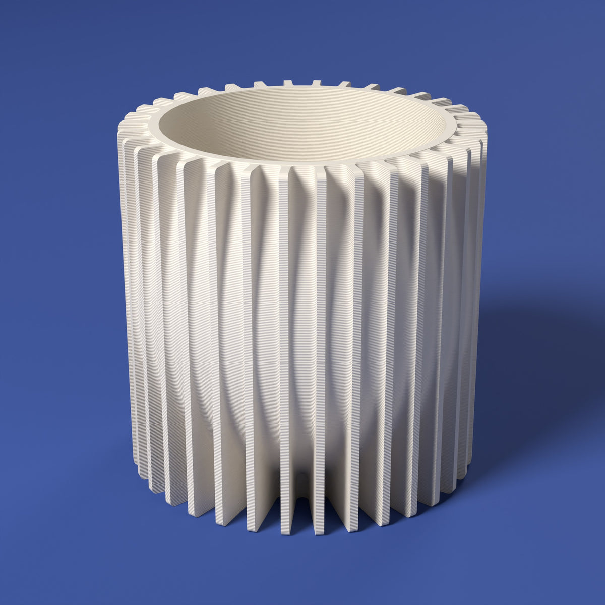 Riflesso - Porta Vaso Bio Scamarcia Design – colore Bianco, stampa 3D in bio-PLA