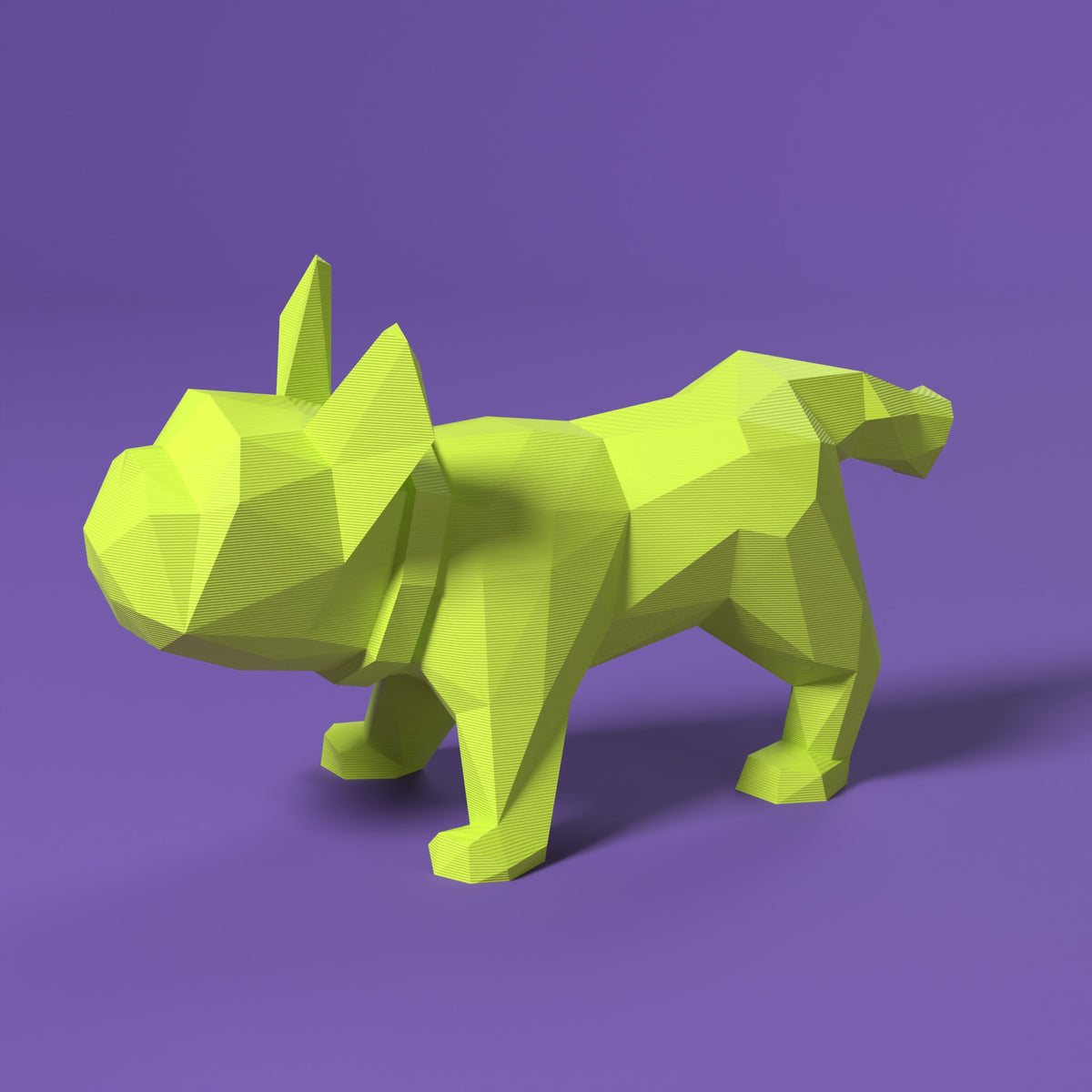 Timmy il Bulldog Francese territoriale Scamarcia Design – colore Giallo Fluo, stampa 3D in bio-PLA