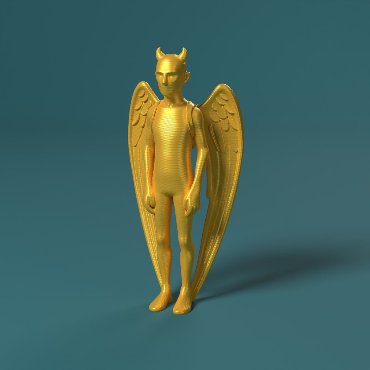 Riven - L'Angelo Caduto Scamarcia Design – colore Oro, stampa 3D in bio-PLA