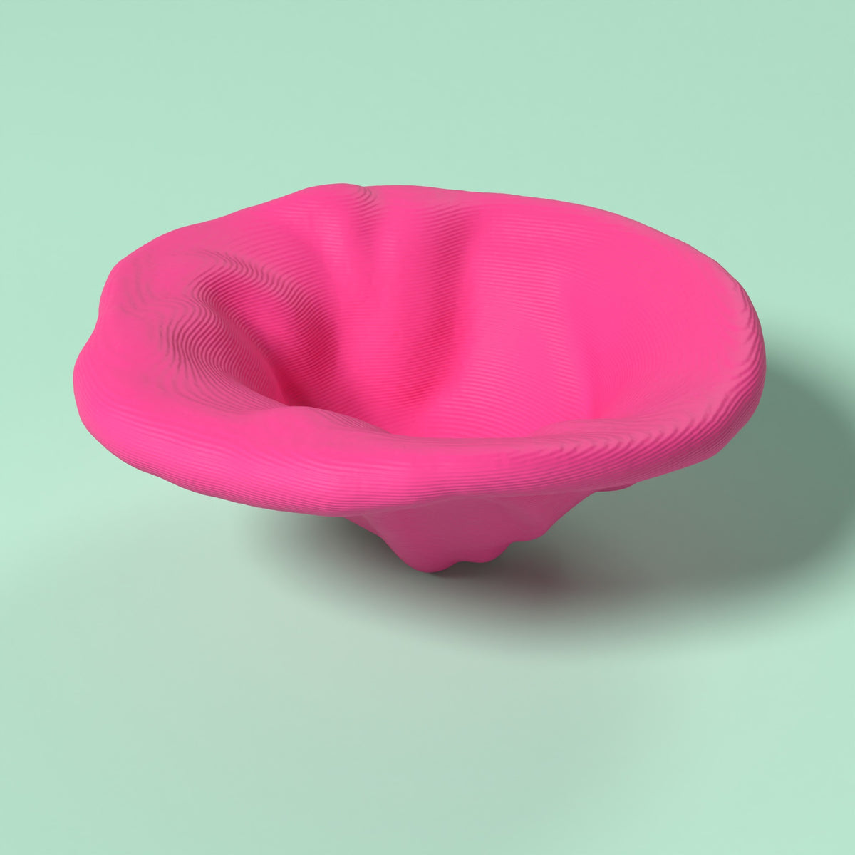 Orecchietta - Centrotavola Scamarcia Design – colore Rosa Fluo, stampa 3D in bio-PLA
