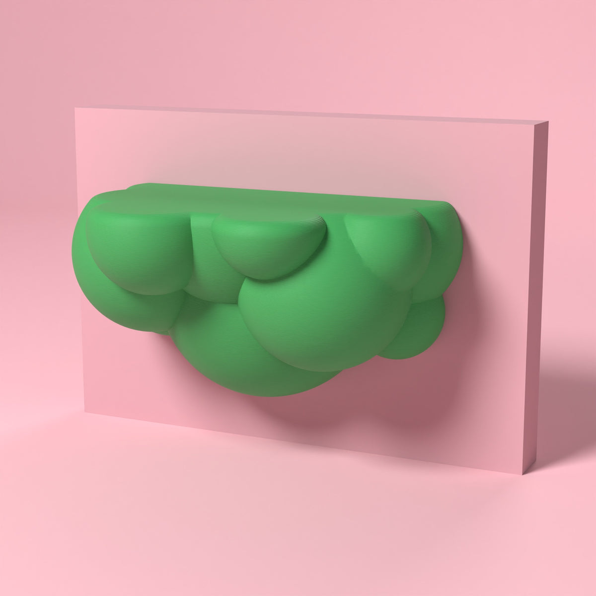 Mensola Nuvola Scamarcia Design – colore Verde, stampa 3D in bio-PLA