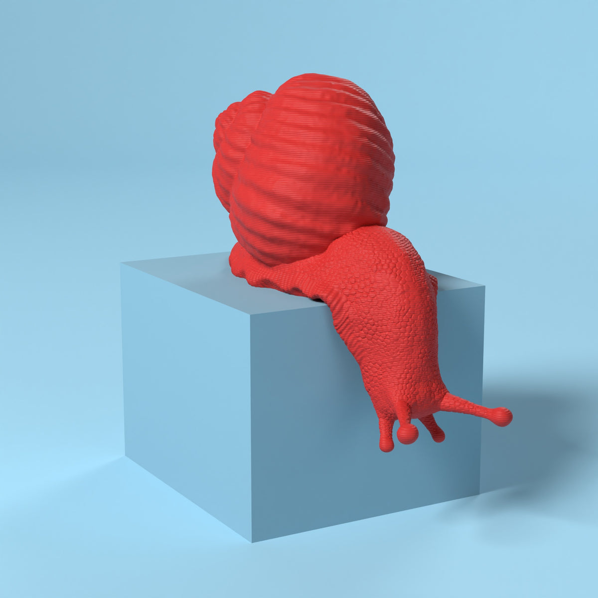 Che Lumaca! Testa in Giù Scamarcia Design – colore Rosso, stampa 3D in bio-PLA