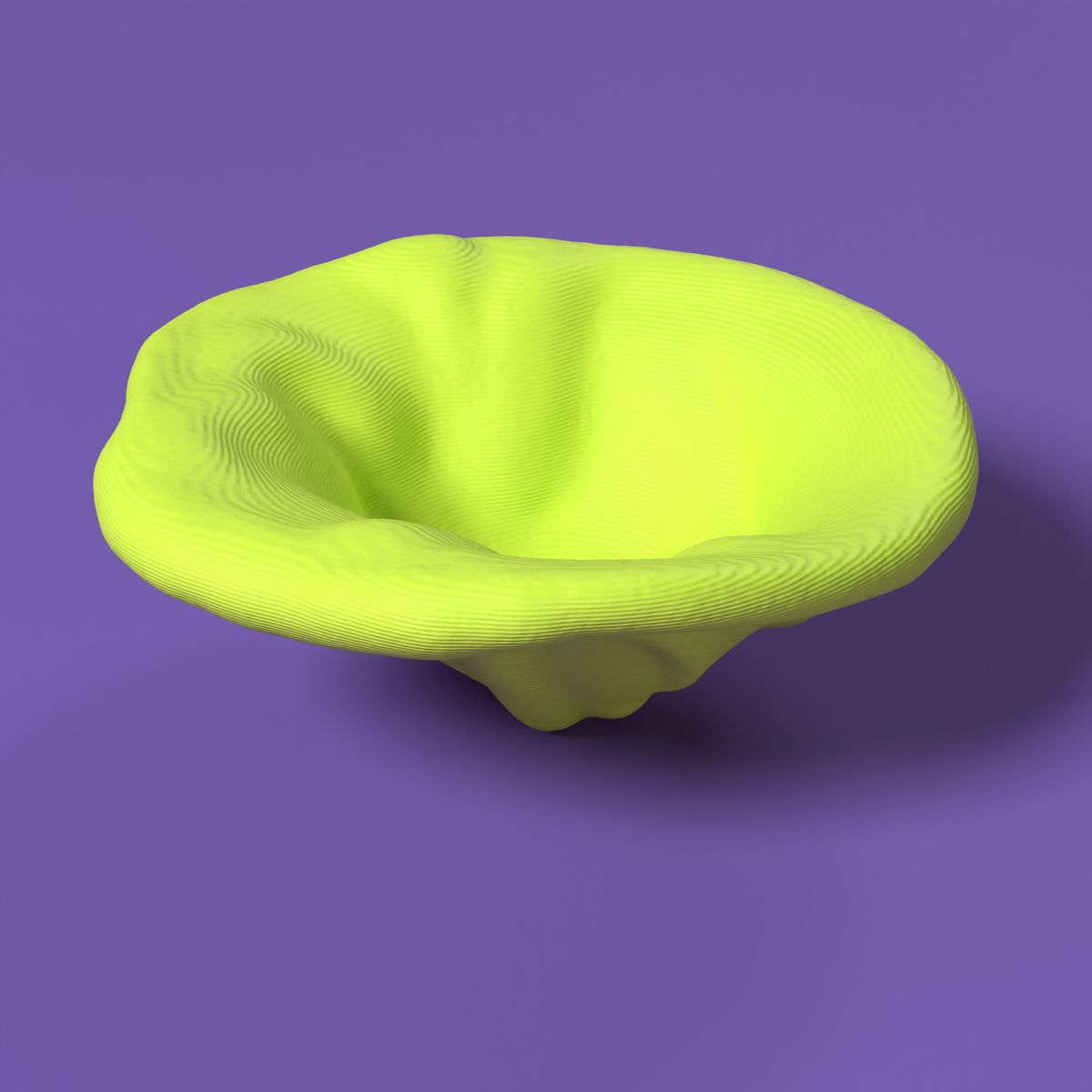 Orecchietta - Centrotavola Scamarcia Design – colore Giallo Fluo, stampa 3D in bio-PLA