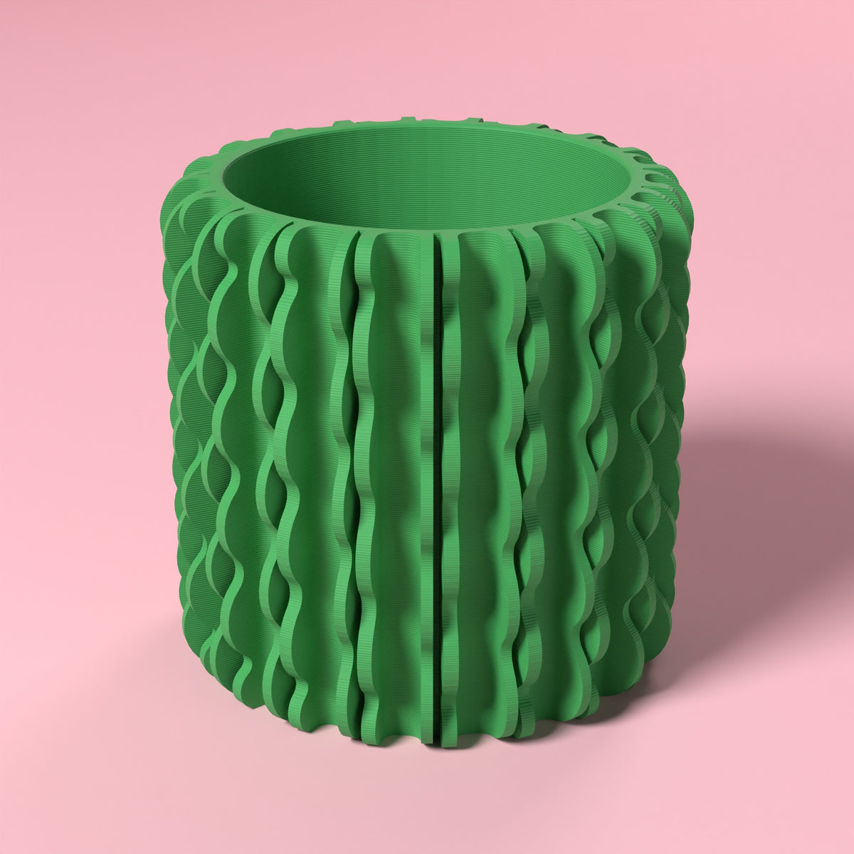 Trama - Porta Vaso Bio Scamarcia Design – colore Verde, stampa 3D in bio-PLA