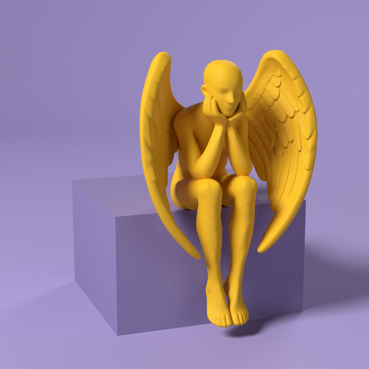 Aurel - Angelo della Luce Scamarcia Design – colore Giallo, stampa 3D in bio-PLA