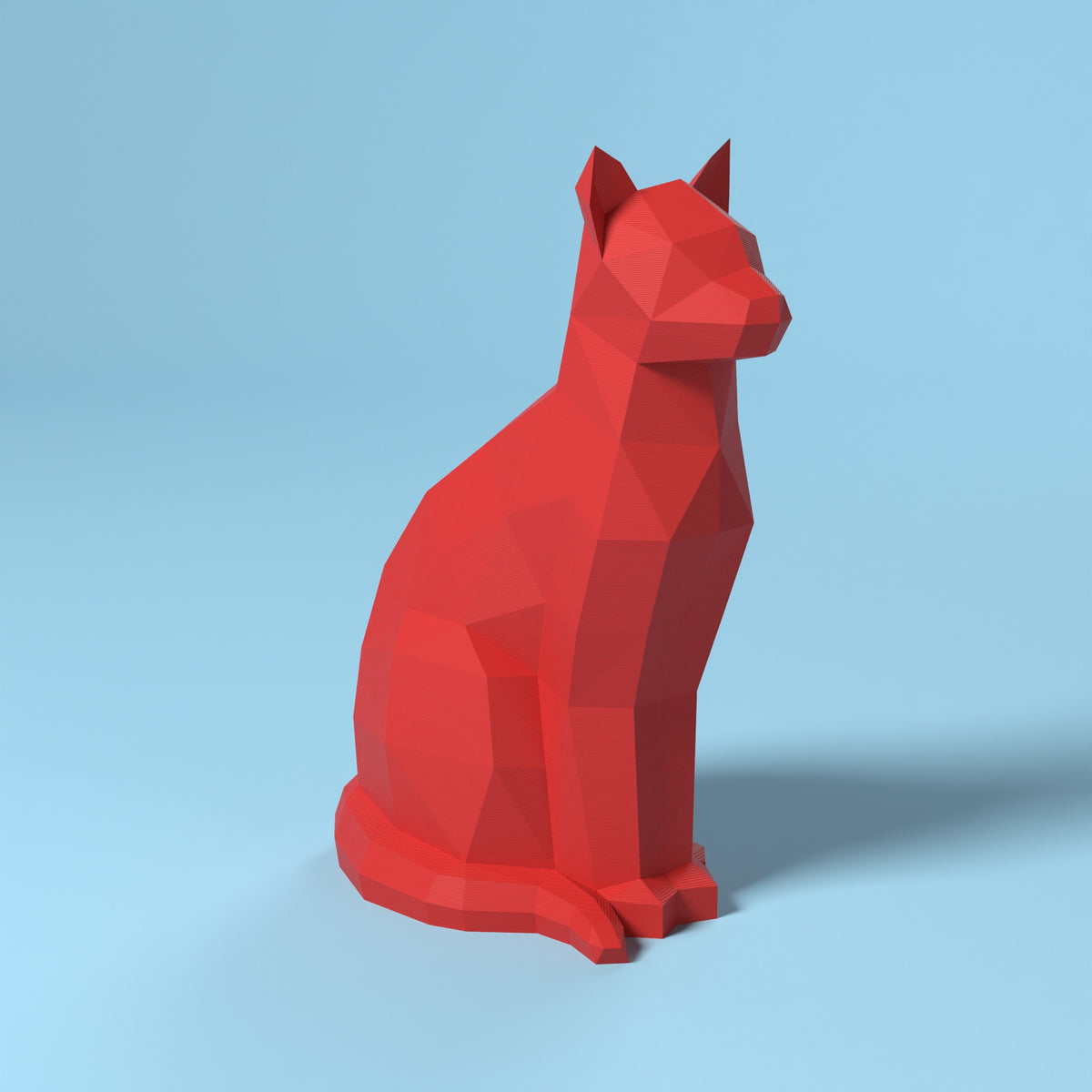 Gatto da Guardia Scamarcia Design – colore Rosso, stampa 3D in bio-PLA