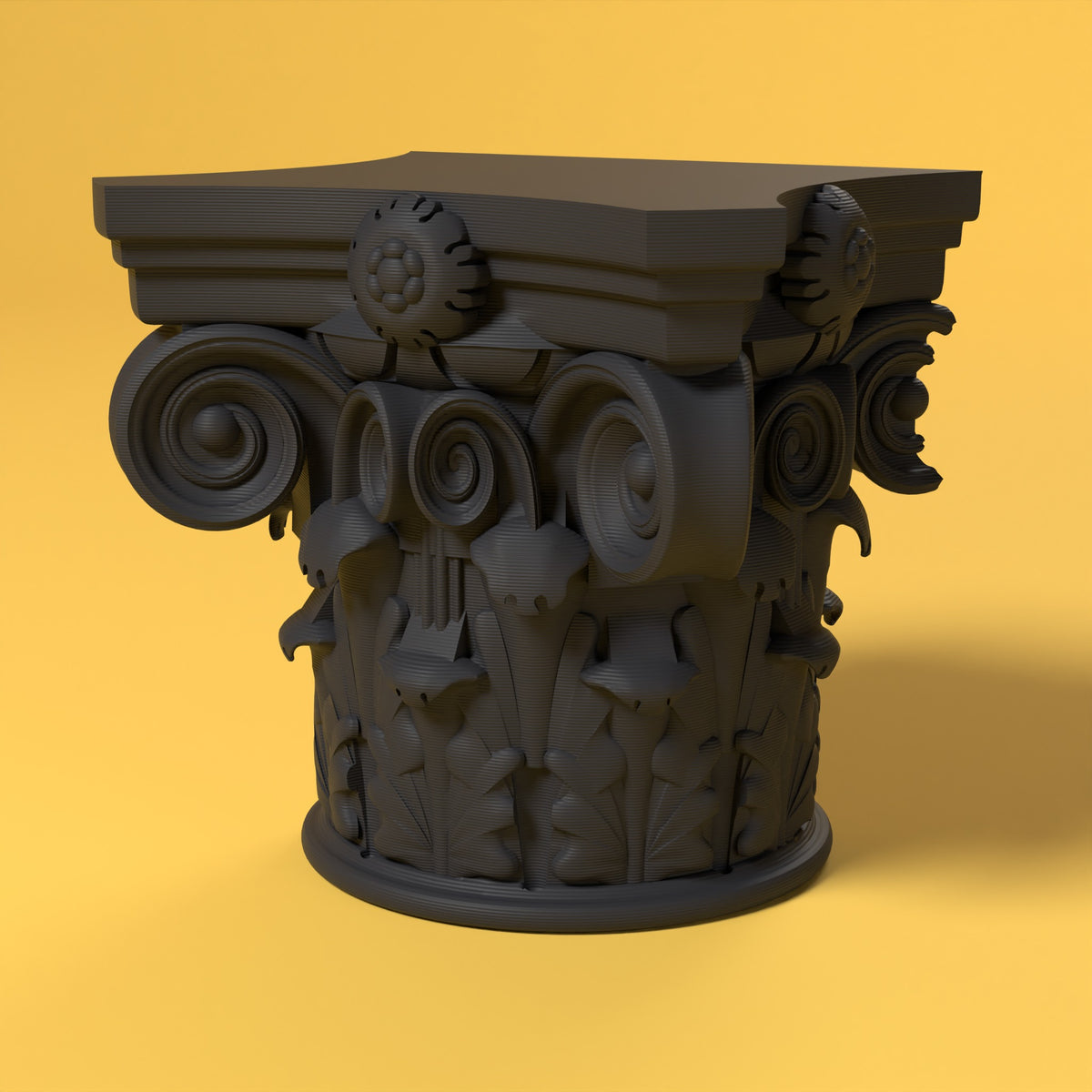Corinzio - Mensola/Alzata Bio Scamarcia Design – colore Nero, stampa 3D in bio-PLA