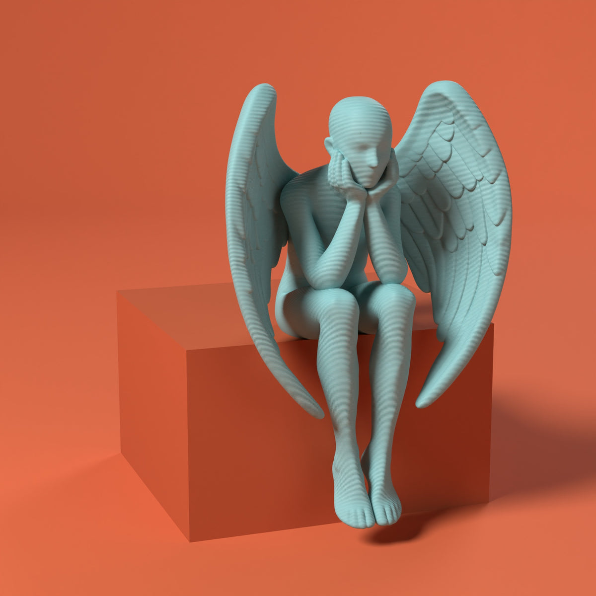 Aurel - Angelo della Luce Scamarcia Design – colore Turchese, stampa 3D in bio-PLA
