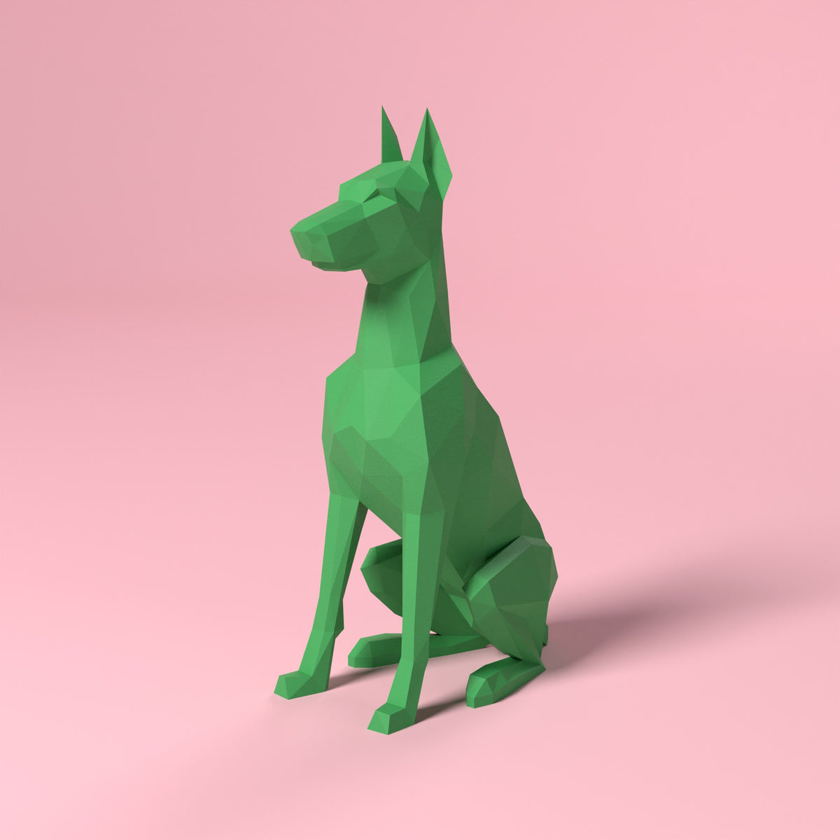 Cane da Guardia Dobermann Scamarcia Design – colore Verde, stampa 3D in bio-PLA