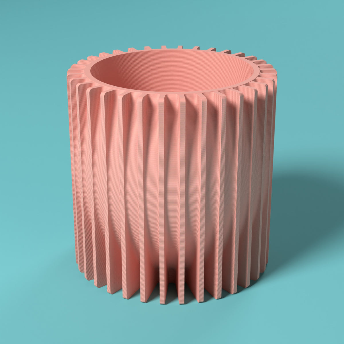 Riflesso - Porta Vaso Bio Scamarcia Design – colore Rosa, stampa 3D in bio-PLA