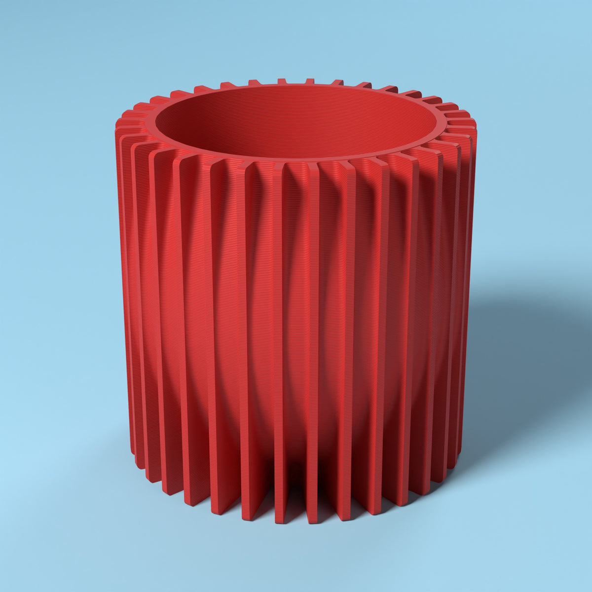 Riflesso - Porta Vaso Bio Scamarcia Design – colore Rosso, stampa 3D in bio-PLA