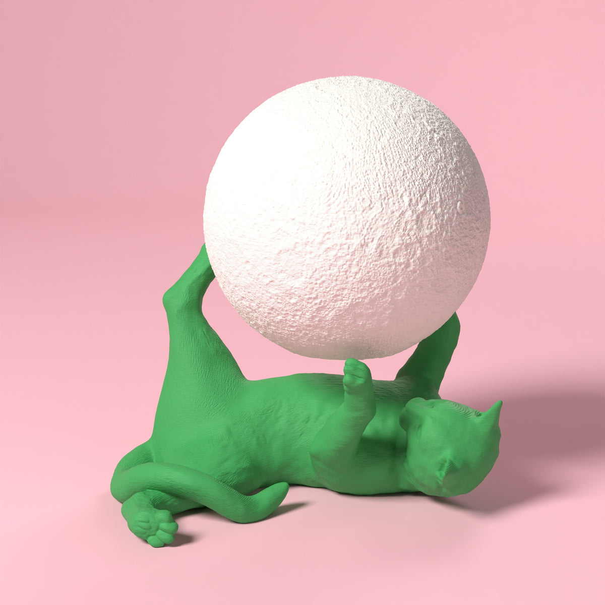 Lampada Lunadilana Scamarcia Design – colore Verde, stampa 3D in bio-PLA