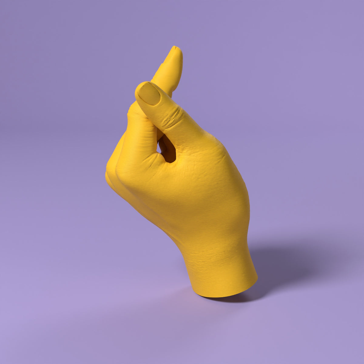 Gesto di Amore - Korean Heart Scamarcia Design – colore Giallo, stampa 3D in bio-PLA