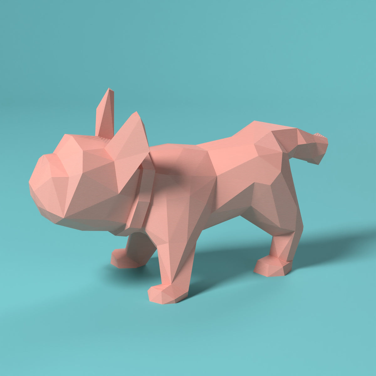 Timmy il Bulldog Francese territoriale Scamarcia Design – colore Rosa, stampa 3D in bio-PLA