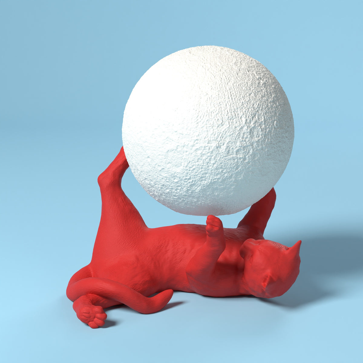 Lampada Lunadilana Scamarcia Design – colore Rosso, stampa 3D in bio-PLA
