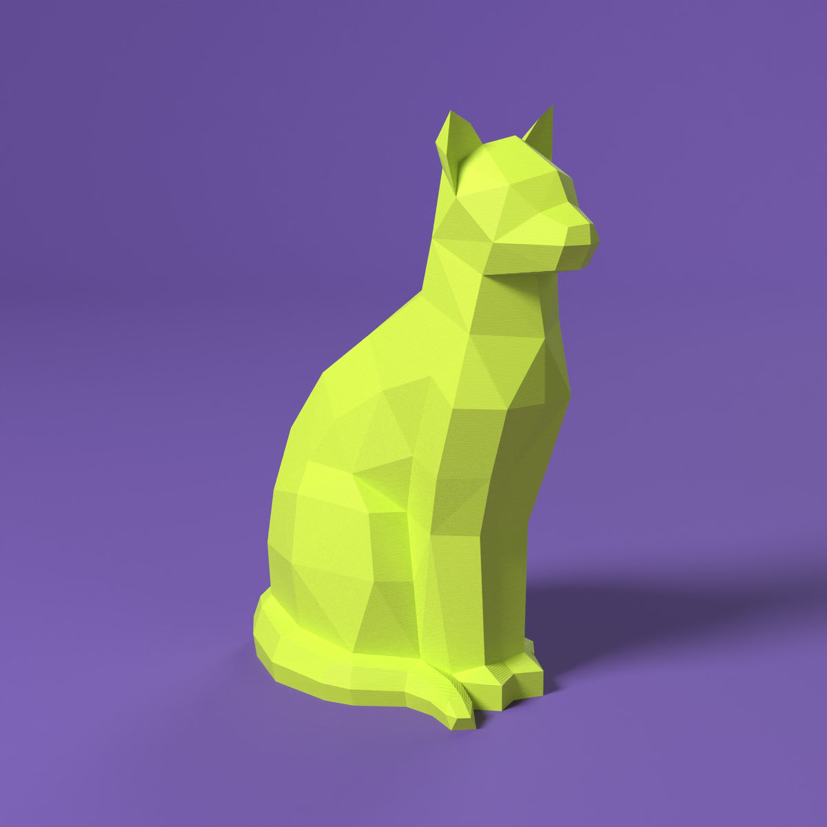 Gatto da Guardia Scamarcia Design – colore Giallo Fluo, stampa 3D in bio-PLA