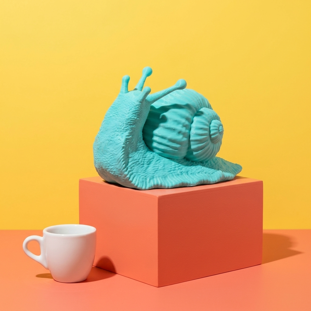 Che Lumaca Testa in Su turchese - pop art