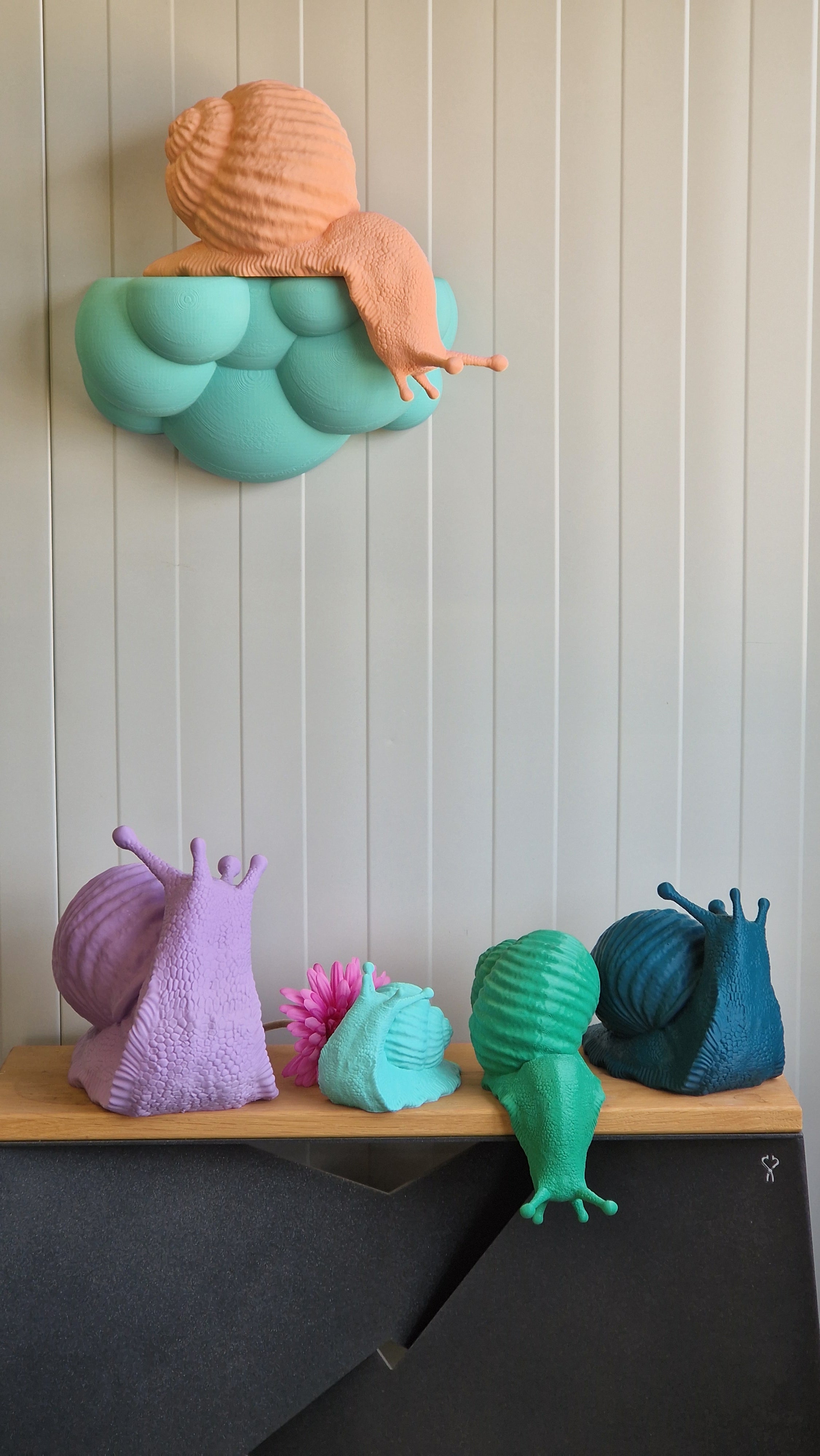 Che Lumaca! Testa in Giù, scultura lumaca in PLA biodegradabile - 5