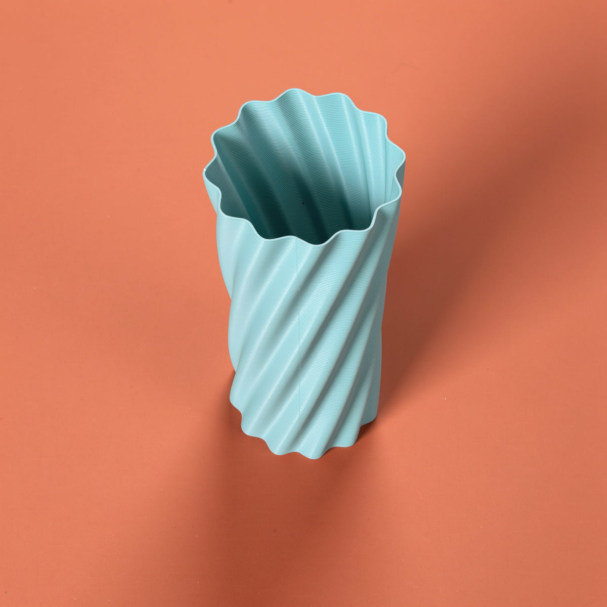 Portaombrelli Rigatone Scamarcia Design visto dall'alto – colore Turchese